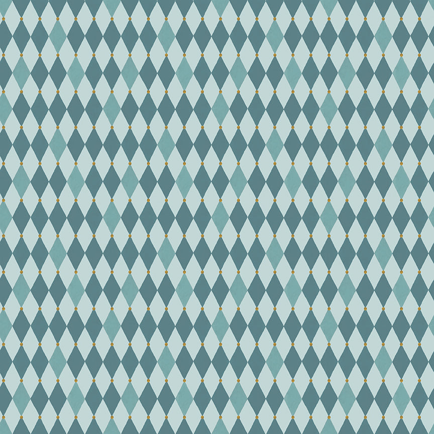 Riley Blake Designs | Santa's Fair | Diamonds | Blue | C19206-BLUE