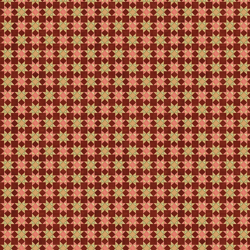 Riley Blake Designs | Waddle's Christmas | Quilt Blocks Dahlia | Red | C19294-DAHLIA