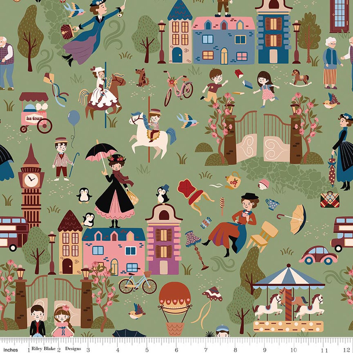 Riley Blake | A Spoonful of Sugar | Cherry Tree Lane | Grass | C17080