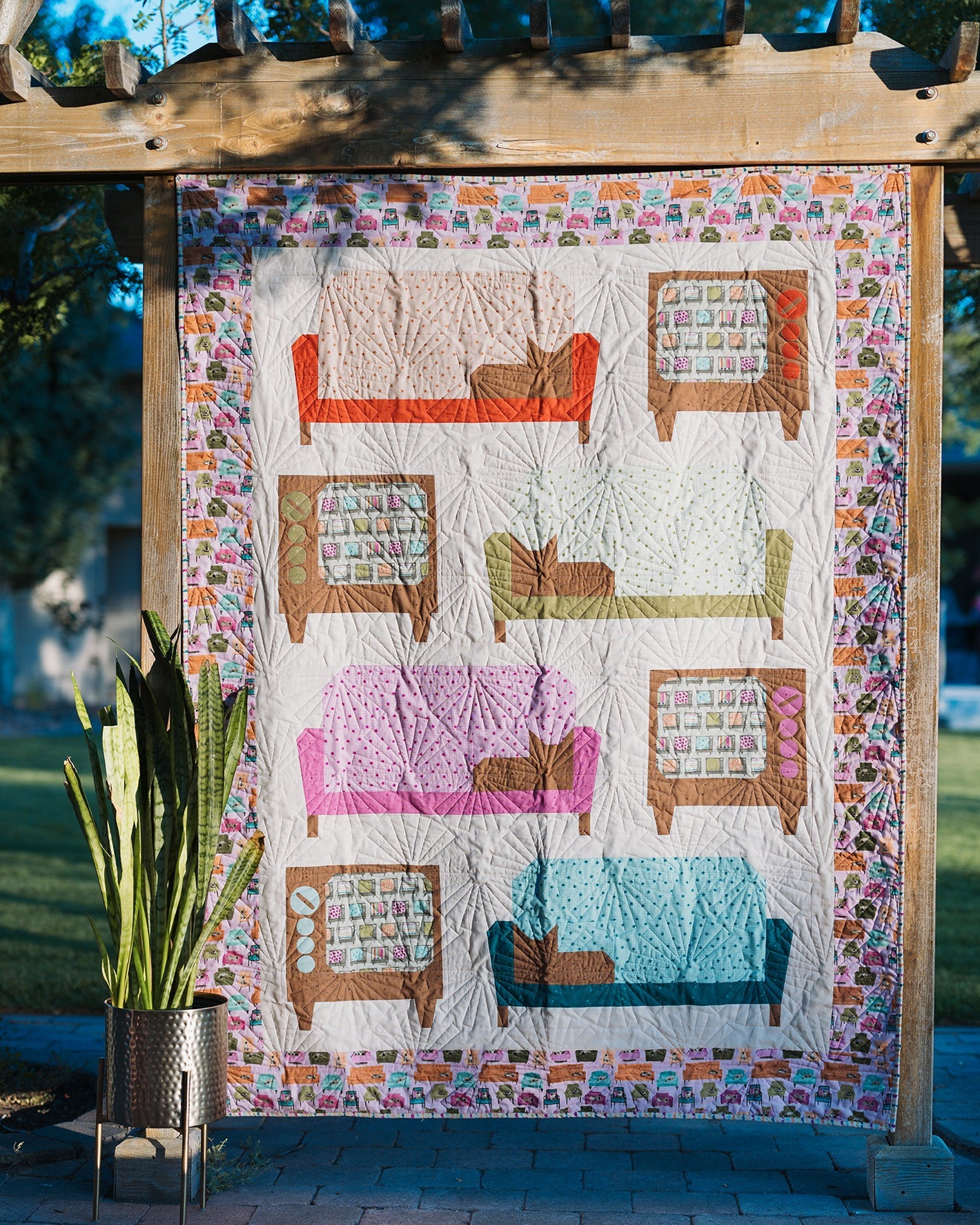 Couch Potatoes | Pammie Jane | Quilt Pattern | 63" x 82"