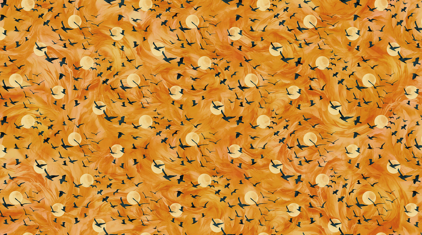 Northcott | Raven's Call | Flying Ravens | Orange