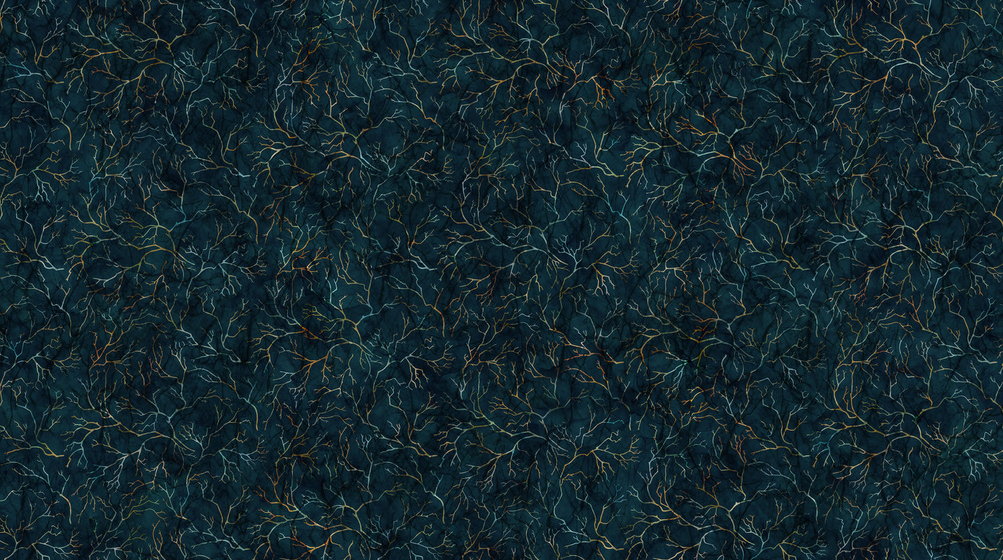 Northcott | Raven's Call | Branch Texture | Black Multi