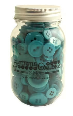 Buttons Galore & More Small Button Jar - Bali Blue