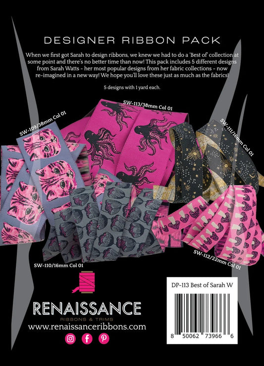 BEST OF SARAH WATTS - DESIGNER PACK - 6 RIBBONS