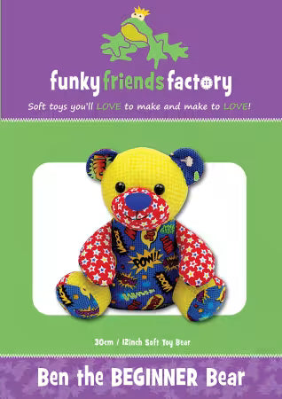Ben the Beginner Bear Sewing Pattern - Checker item FF2816