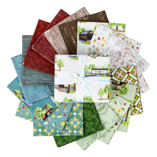 Riley Blake | Covered Bridges in Springs | Fat Quarter Bundle (18)