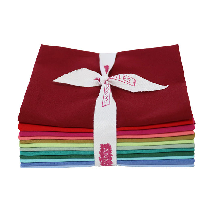 Anna Maria Textiles | Happy Place Solids 4 | Fat Quarter Bundle | 12pc