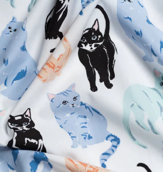 Birch Fabric | Kitty Garden | Miau | Poplin Fabric