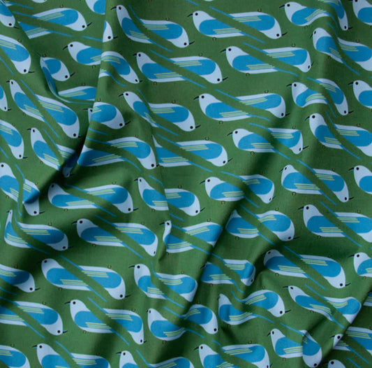 Birch Fabric | Charley Harper | Bluebird | Poplin Fabric