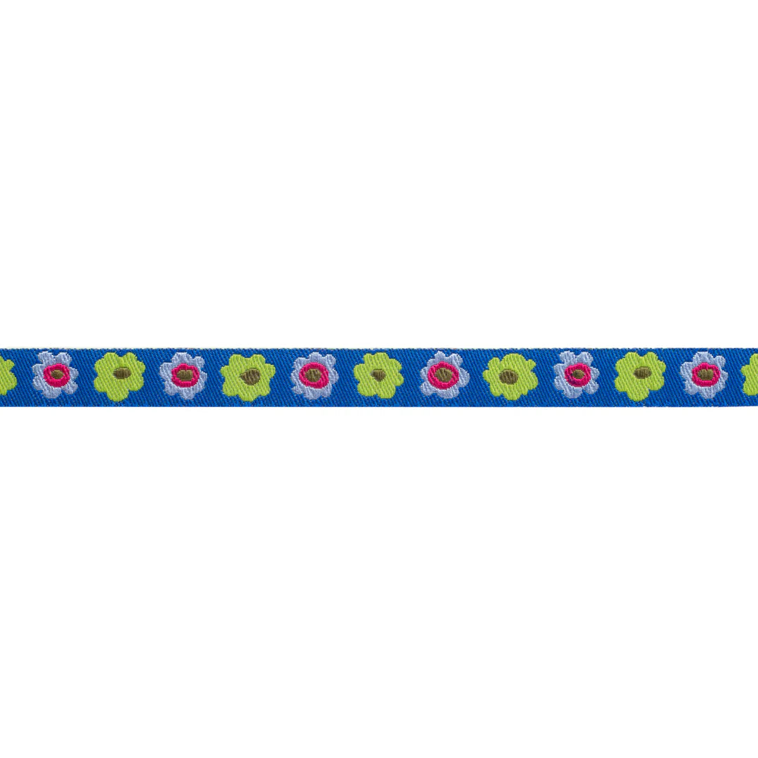 Kaffe | Blue Narrow Flowers row Ribbon
