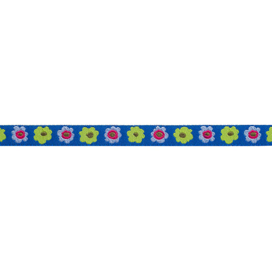 Kaffe | Blue Narrow Flowers row Ribbon