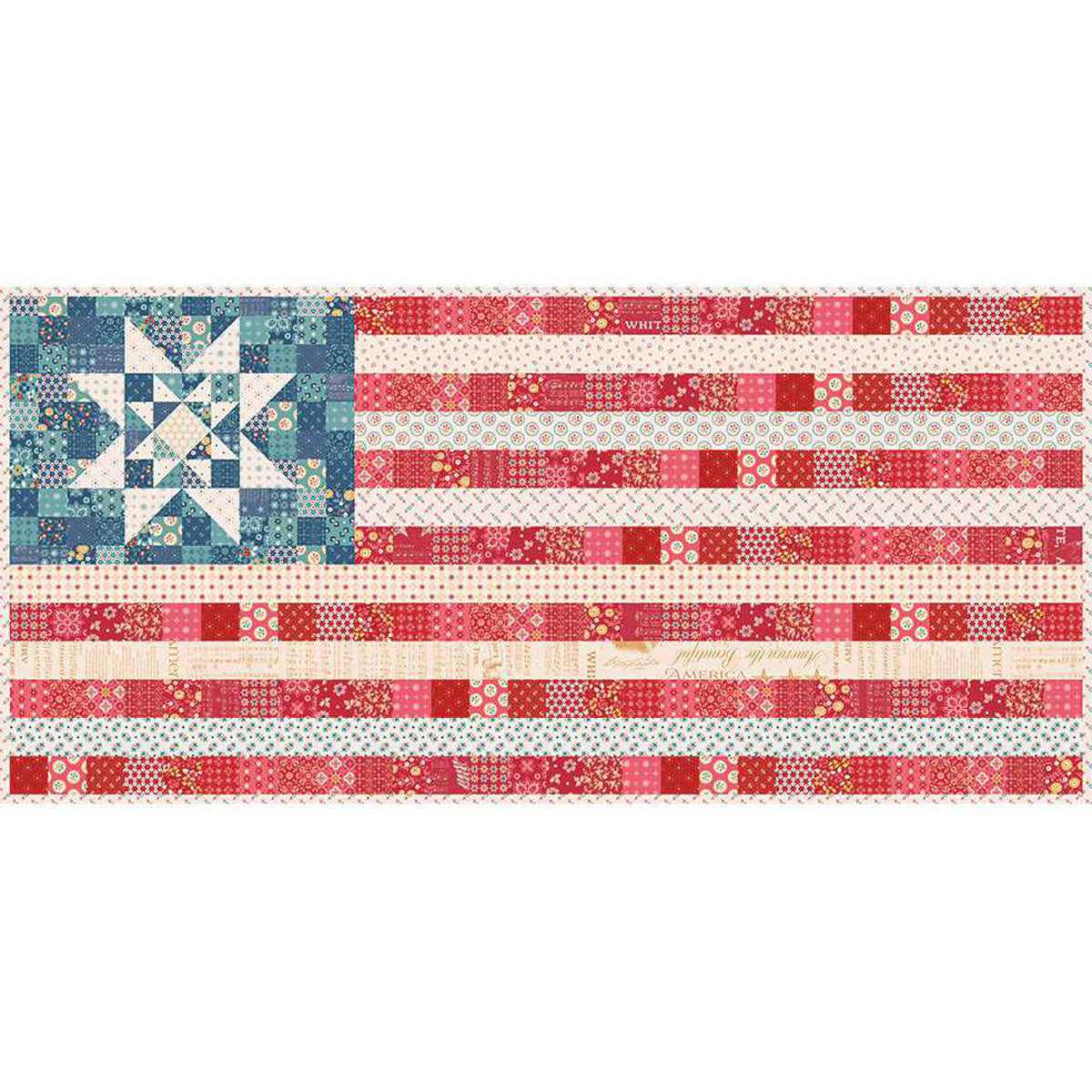 Riley Blake | Lori Holt | Americana Oh Beautiful Flag Runner & Amber Waves Mini Quilt Kit