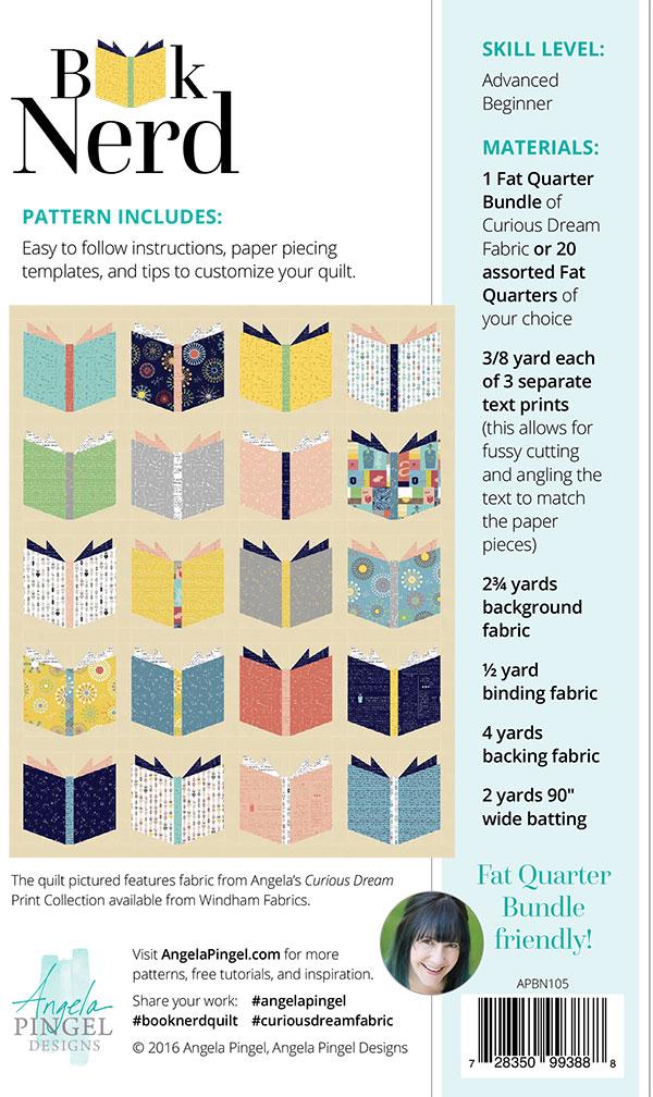 Book Nerd Quilt Pattern - Angela Pingel Designs