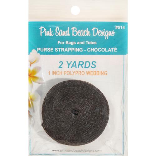 Webbing | 1" Purse Strapping | CHOCOLATE | Pink Sands Beach Design