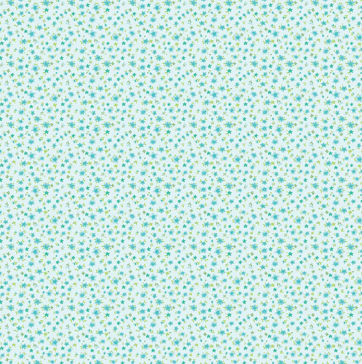 Poppie Cotton | Market Day | MK24570 | Tiny Flowers Teal