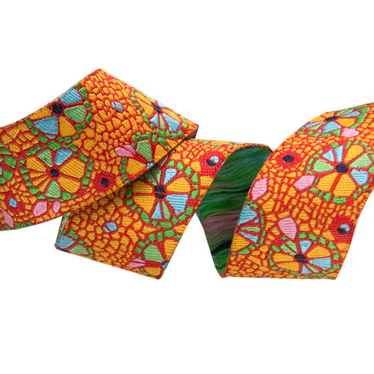 Ribbon | Mosaic Floral Orange