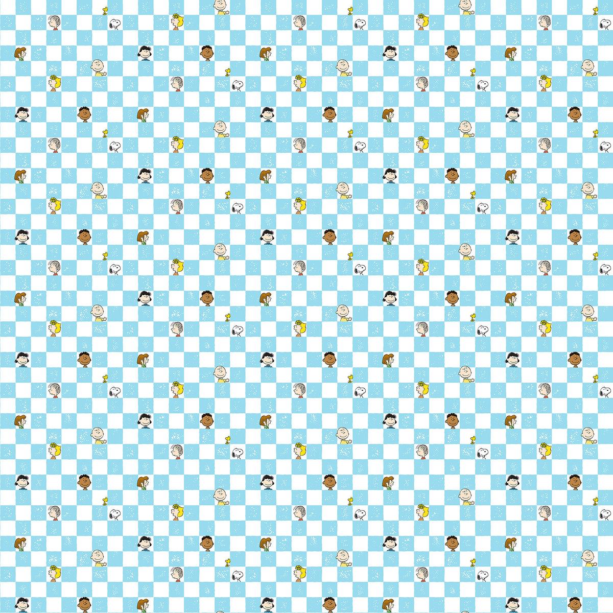 Northcott | Peanuts | Checkers - Light Blue | P1005-42
