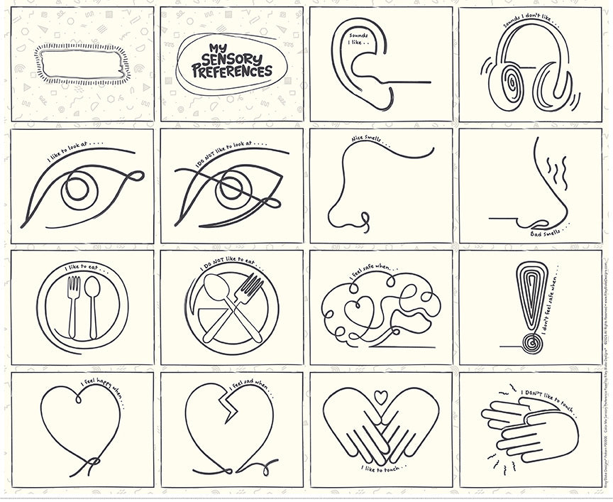 Celebrate Minds of All Kinds 35 1/2" x 43 1/2" Color Me Sensory Preference Panel