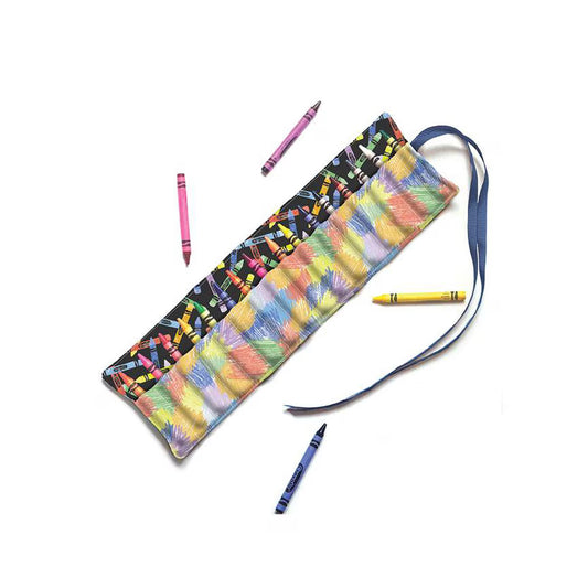 Riley Blake | New Box of Crayons | Crayola Zipper Pouch, Crayon Roll & Tote Panel