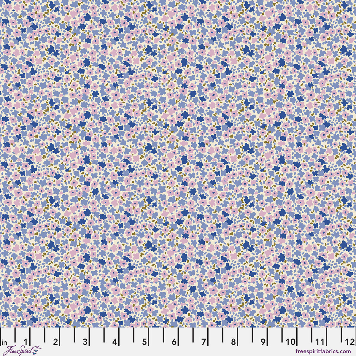 Ditsy - Periwinkle Petite Prints FreeSpirit cotton fabric