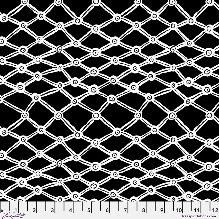 Free Spirit | Nets - Black-White | February 2026 | Brandon Mably for the Kaffe Fassett Collective