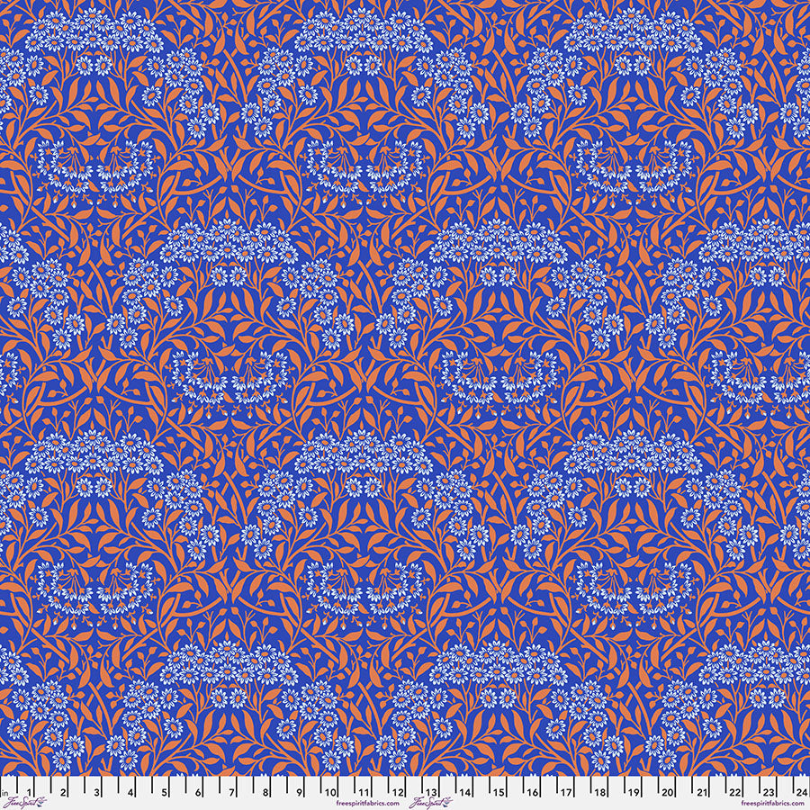 Free Spirit | Kaffe x Morris & Co. | Michaelmas Daisy | Cobalt