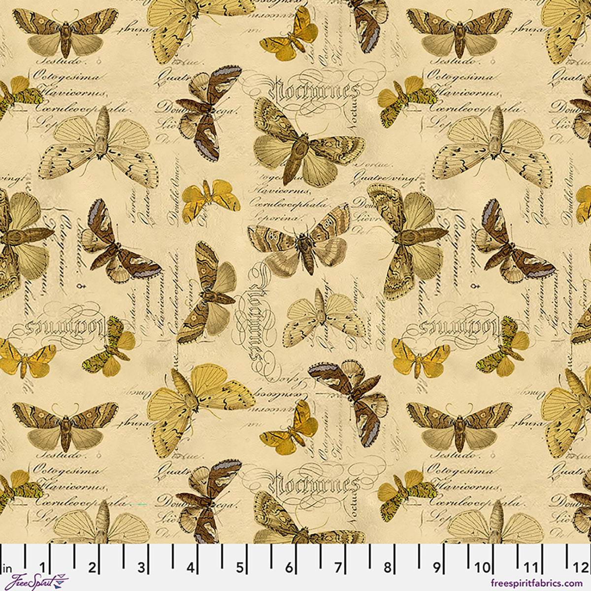 Yellow Specimen fabric in Yellow by Tim Holtz for FreeSpirit