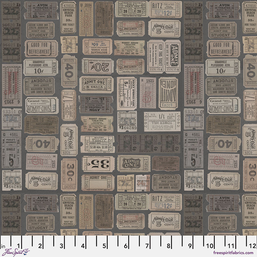 FreeSpirit | Tim Holtz | Palette Charcoal | Charcoal Tickets | Charcoal