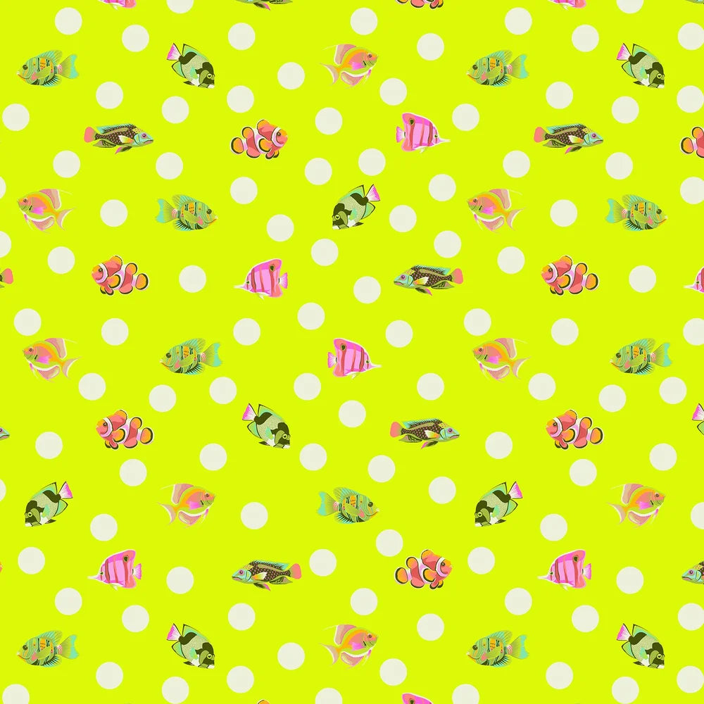 Free Spirit | Tula Pink | Floral Reef | School Crossing | Seagrass