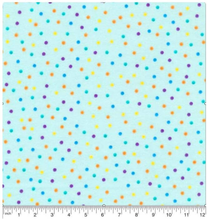 Fabri-Quilt, Inc. | Fluffy Flannel Dots | Turquoise