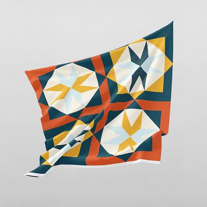 Paintbrush | Quilting Rockstar | Quilt Blocks | 44" Panel | Navy |Gold