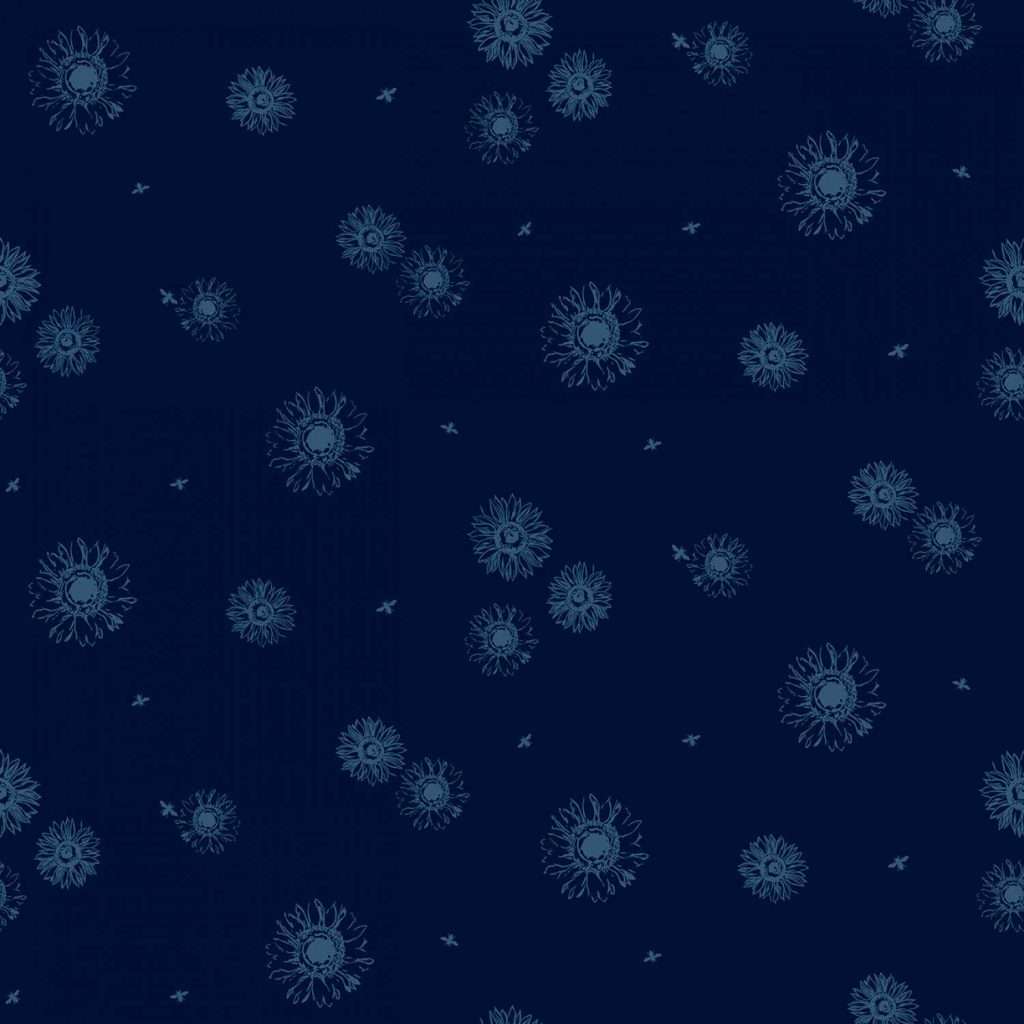 Riley Blake| Honey Bees and Flowers| Navy