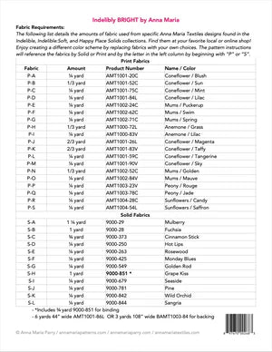 Anna Maria Textiles | Indelibly Bright | Pattern