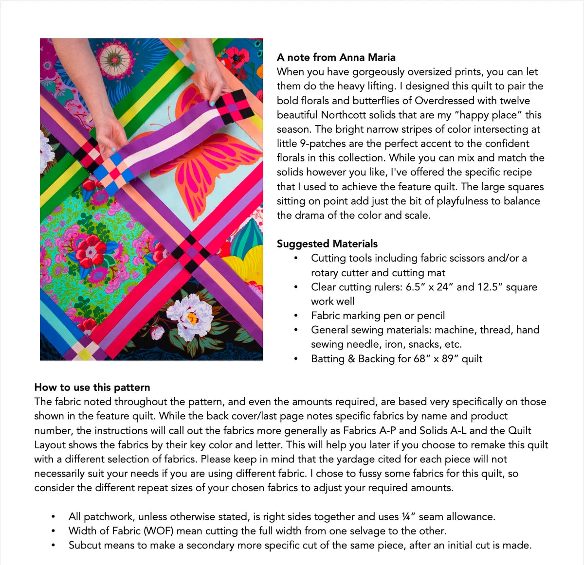Quilt Pattern | Overdressed | Anna Maria Patterns | Anna Maria Parry