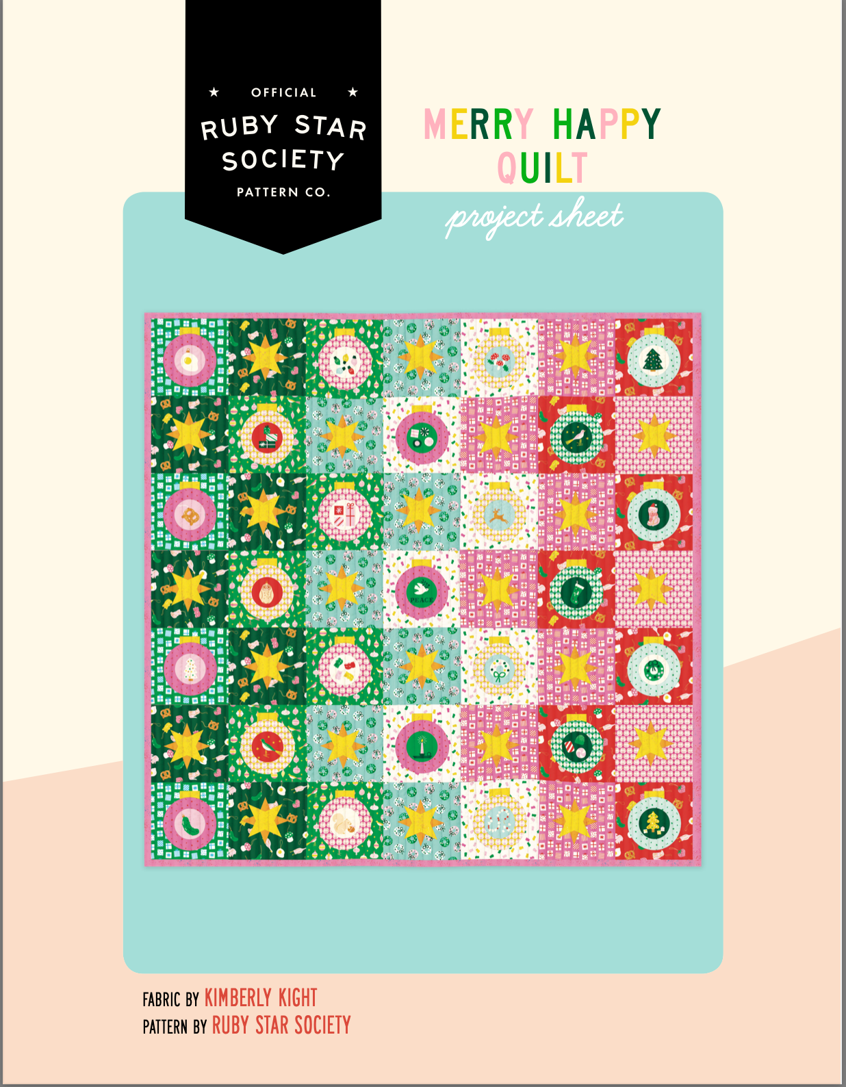 Free Pattern | Ruby Star Society | Merry Happy Quilt Project Sheet
