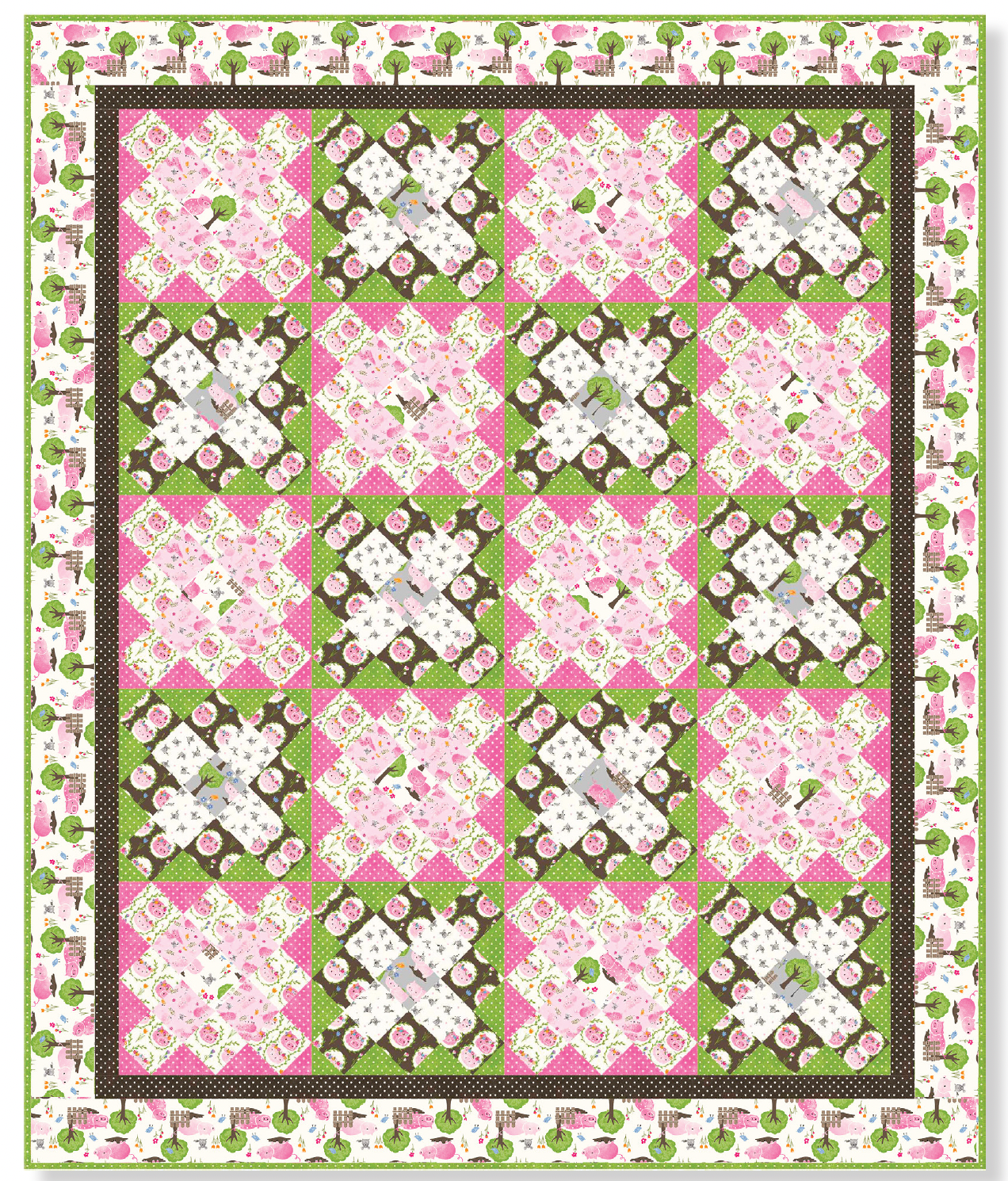 Free Pattern | Happy Oinks | Designed by Stacey Day