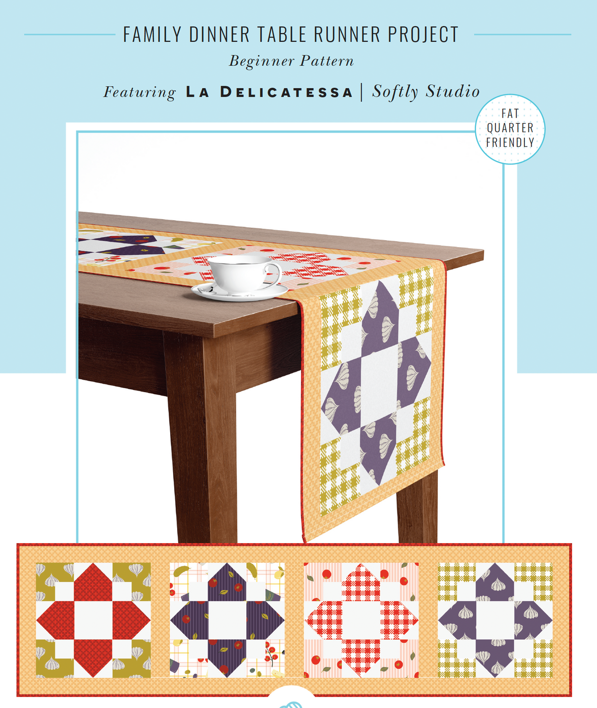 Free Pattern | Cloud 9 | Family Dinner Table Runner | Table Runner Pattern
