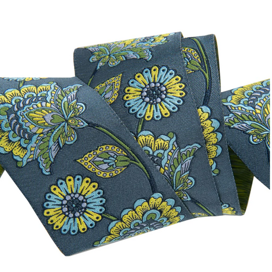 Jacobean flower indigo - Tula Pink - 2"