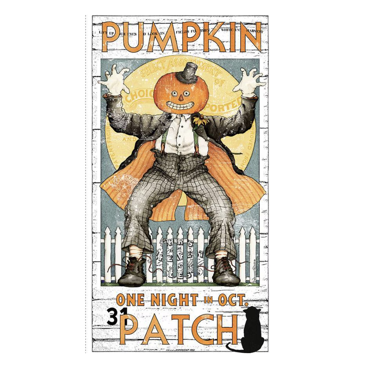 Riley Blake | Pumpkin Patch Pumpkin Poster | Main Panel | J. Wecker Frisch