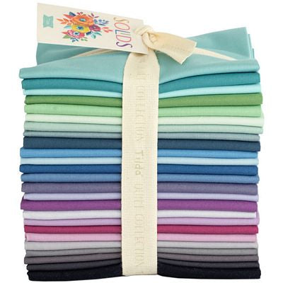 Tilda | Solids | Cool | Fat Quarter Bundle | 25PC