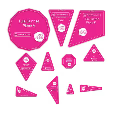 Tula Sunrise 11 Piece Acrylic Template Set - Checker item TULASUNRISE-025