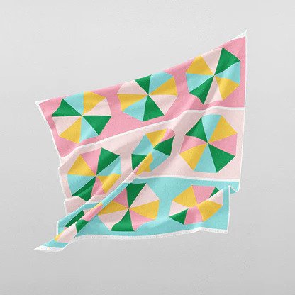 Paintbrush | Quilting Rockstar | Table Runner | 44" Panel | Aqua |Pink