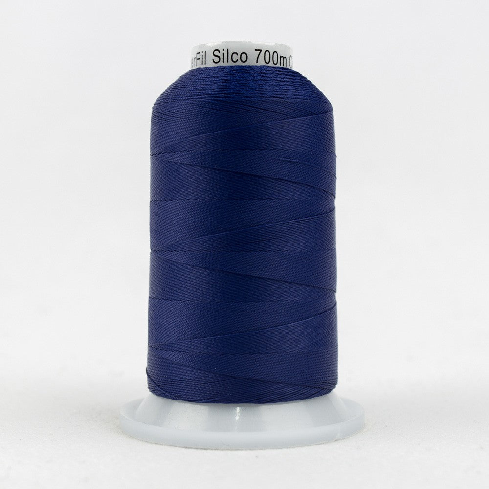 Silco Solid 35wt Cotton Thread 700yd Dark Blue# WFSC-25