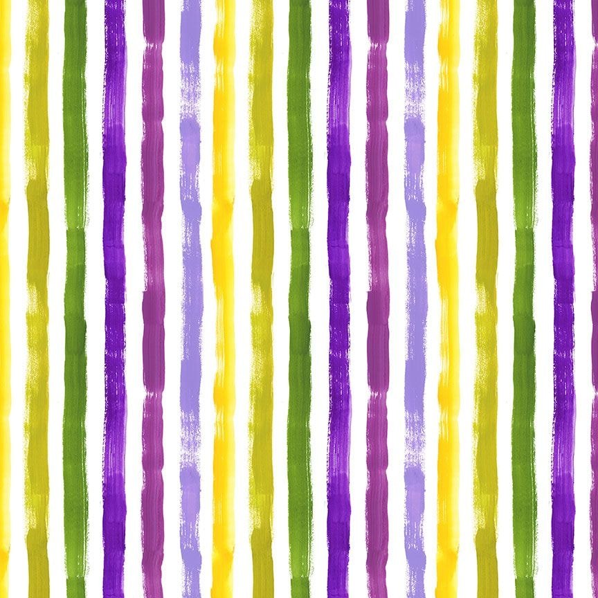 Dear Stella | Mardi Gras | Masquerade | Bold Stripe | White