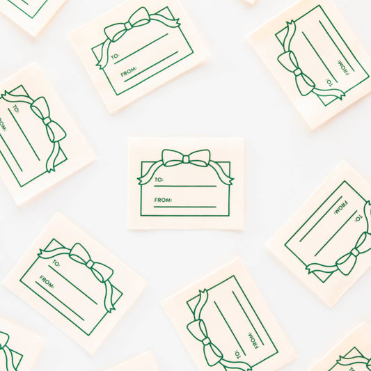 To: From: Gift Organic Cotton Write In Sewing Labels