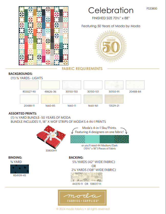 Moda | Celebration | Quilt Pattern