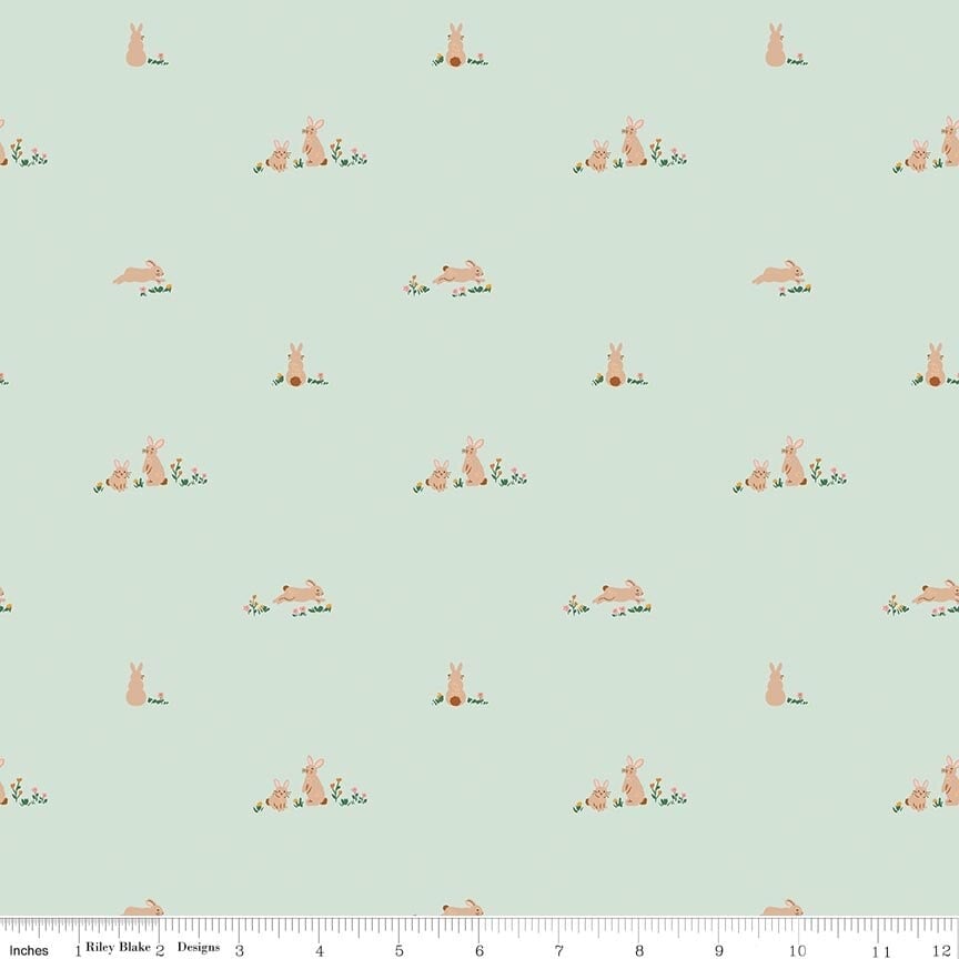 Riley Blake | Sweet Cotton Tales | Flopsy Fields | Mint