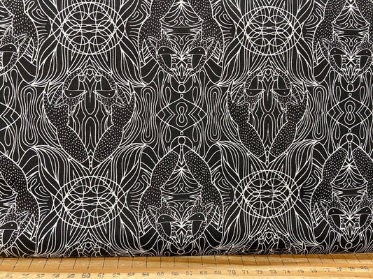 Moda Nocturnal Gingiber Hidden Foxes Black