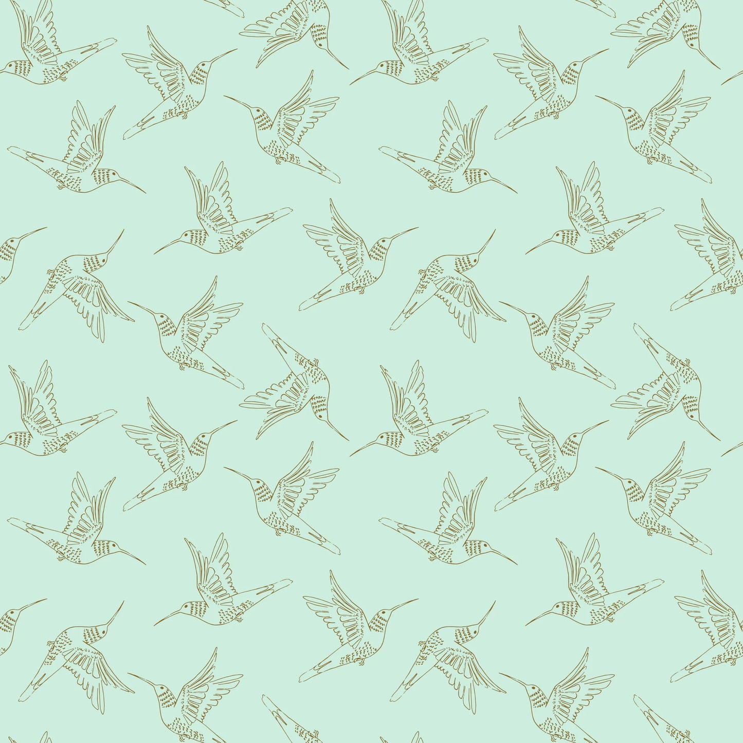 Poppie Cotton | Serenity Blooms | Hummingbird Dance | Mint