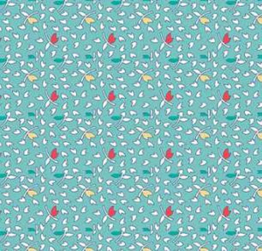 Riley Blake | Color Leaves on Cottage Blue